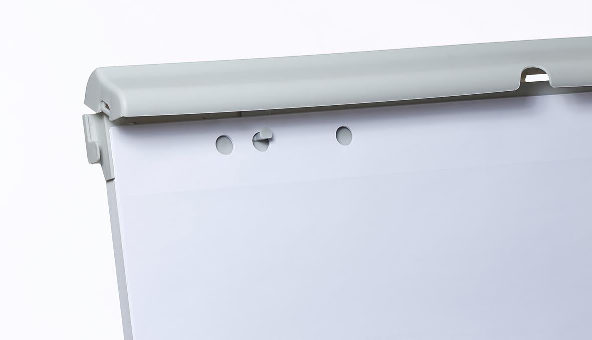 Dahle personal magnetisk blädderblocksställ med vit yta och rullad topp