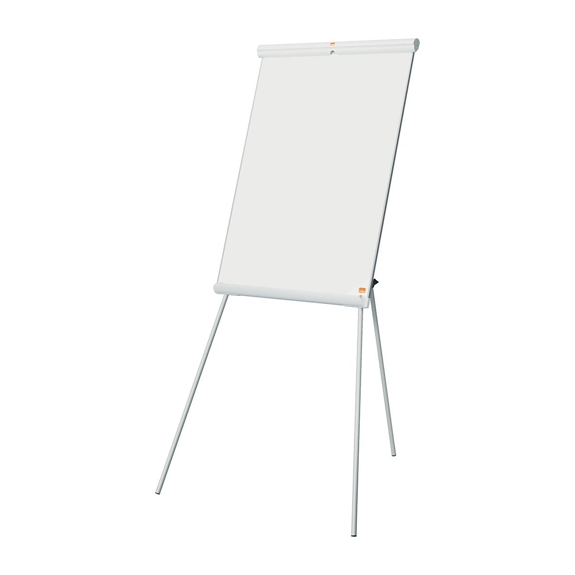 Blädderblocksställ Nobo Trip med vit blädderblock på tre ben