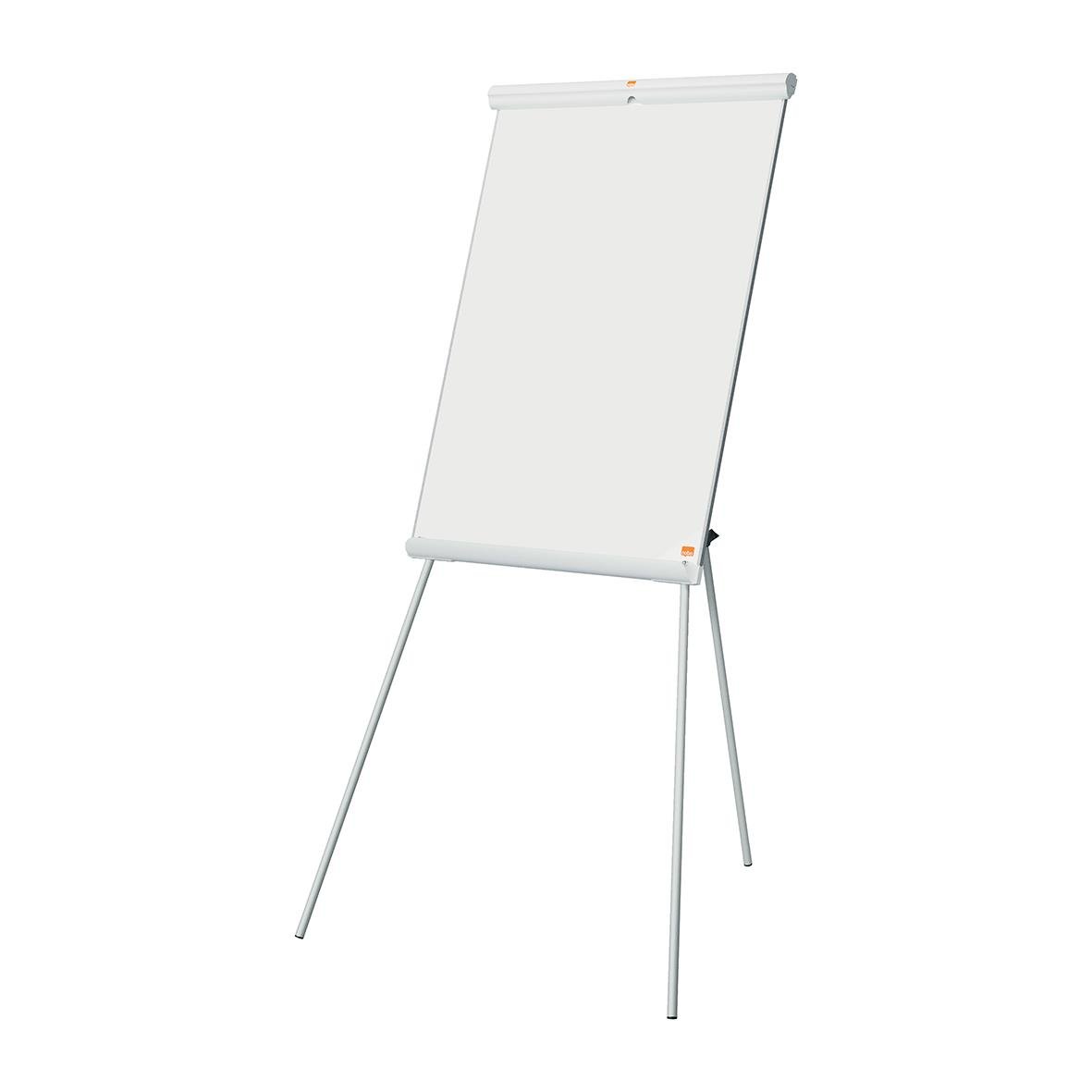 Blädderblocksställ Nobo Trip med vit blädderblock på tre ben