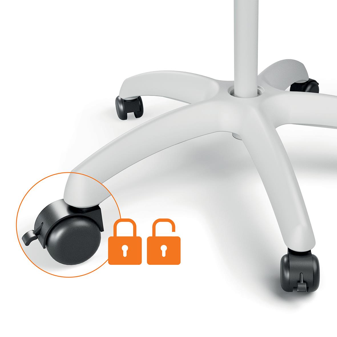 Blädderblocksställ Nobo Mobil med hjul och låsbar hjul