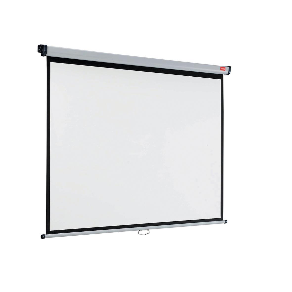 Projektorduk Nobo vägg/tak manuell 175x133cm