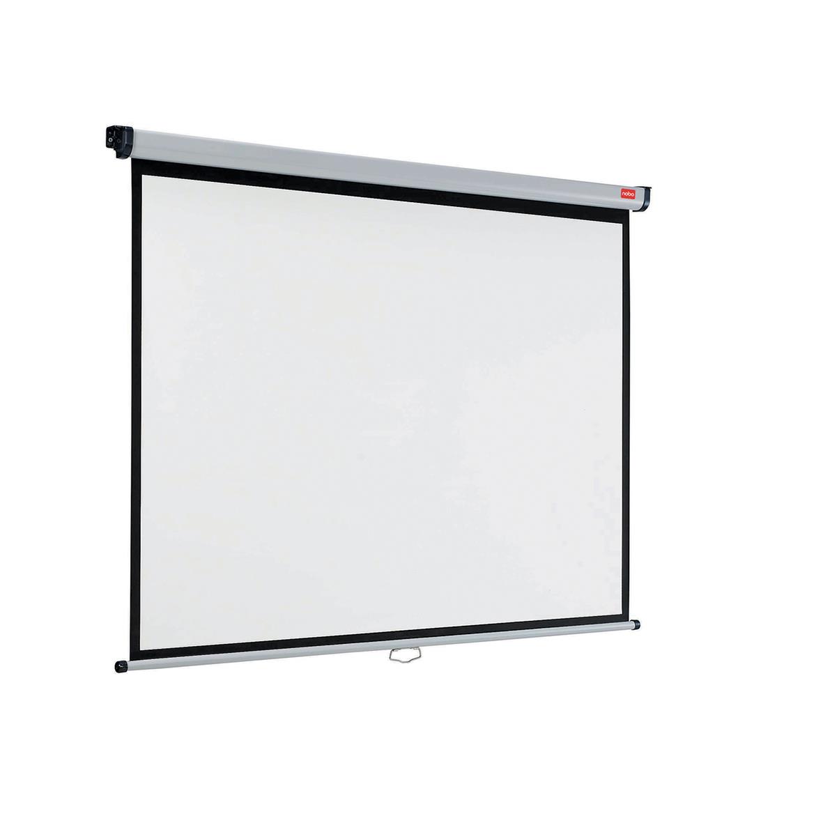 Projektorduk Nobo vägg/tak, manuell, 200x151 cm
