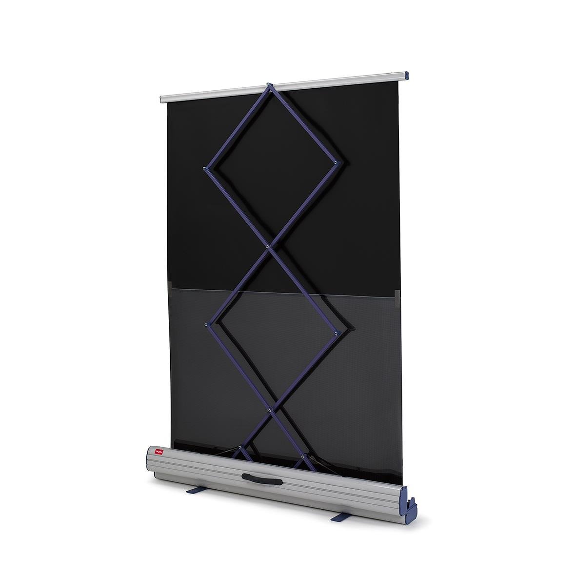 Bärbar projektorduk Nobo med svart skärm och bärbar stomme, storlek 1620x1220mm