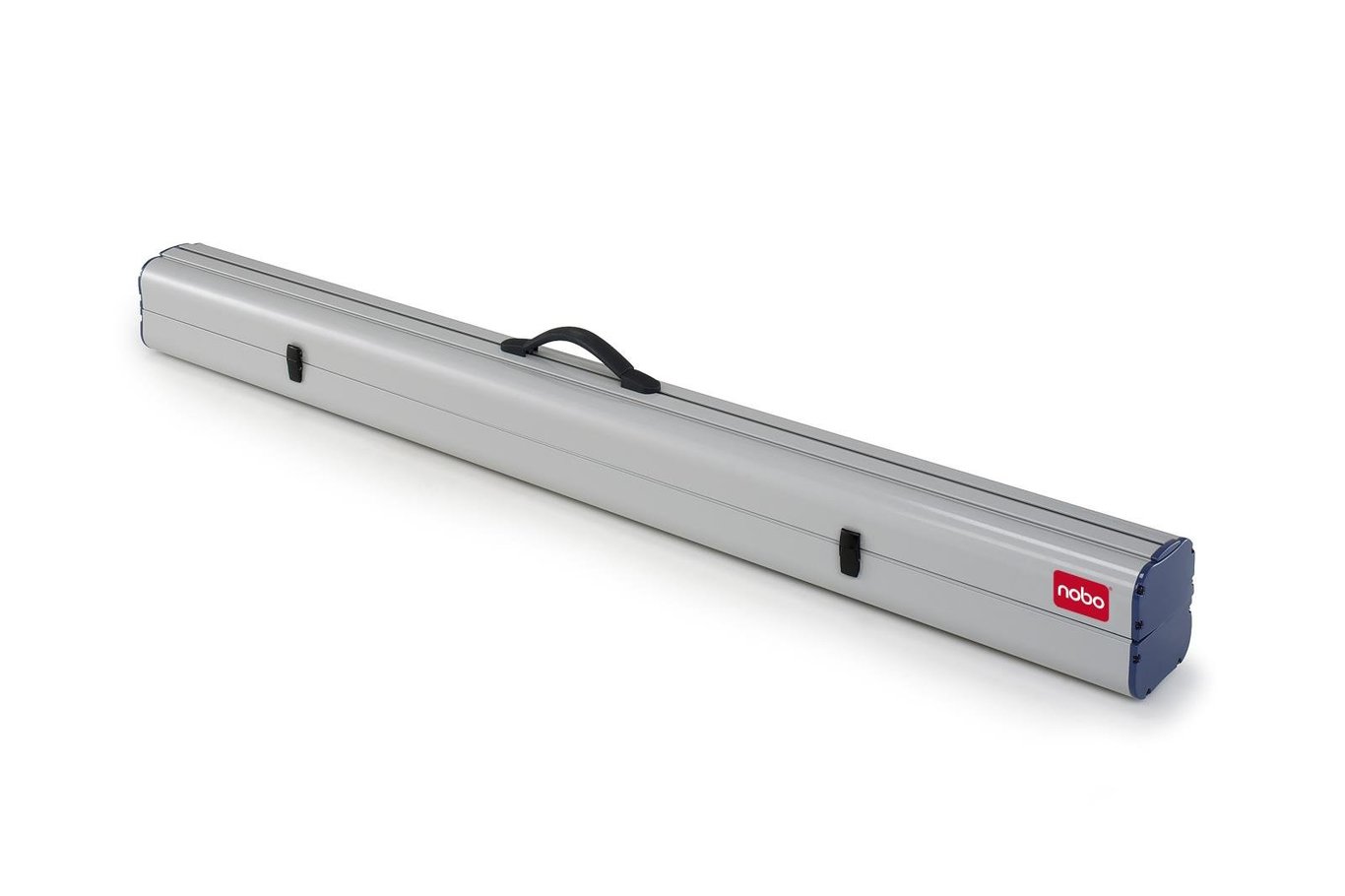 Bärbar projektorduk i silverfärgad väska med handtag, mått 1620x1220mm