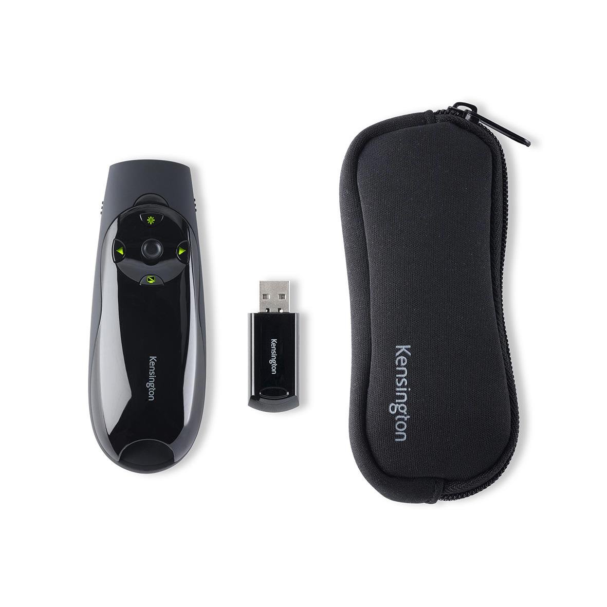 Kensington Expert presentationstelefon med grön laser, USB-mottagare och fodral