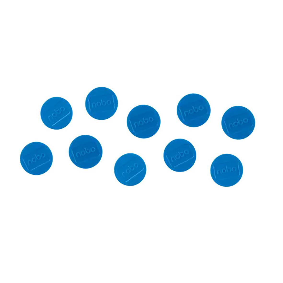 Blå magnet Nobo 38mm, liten rund magnet för olika användningar