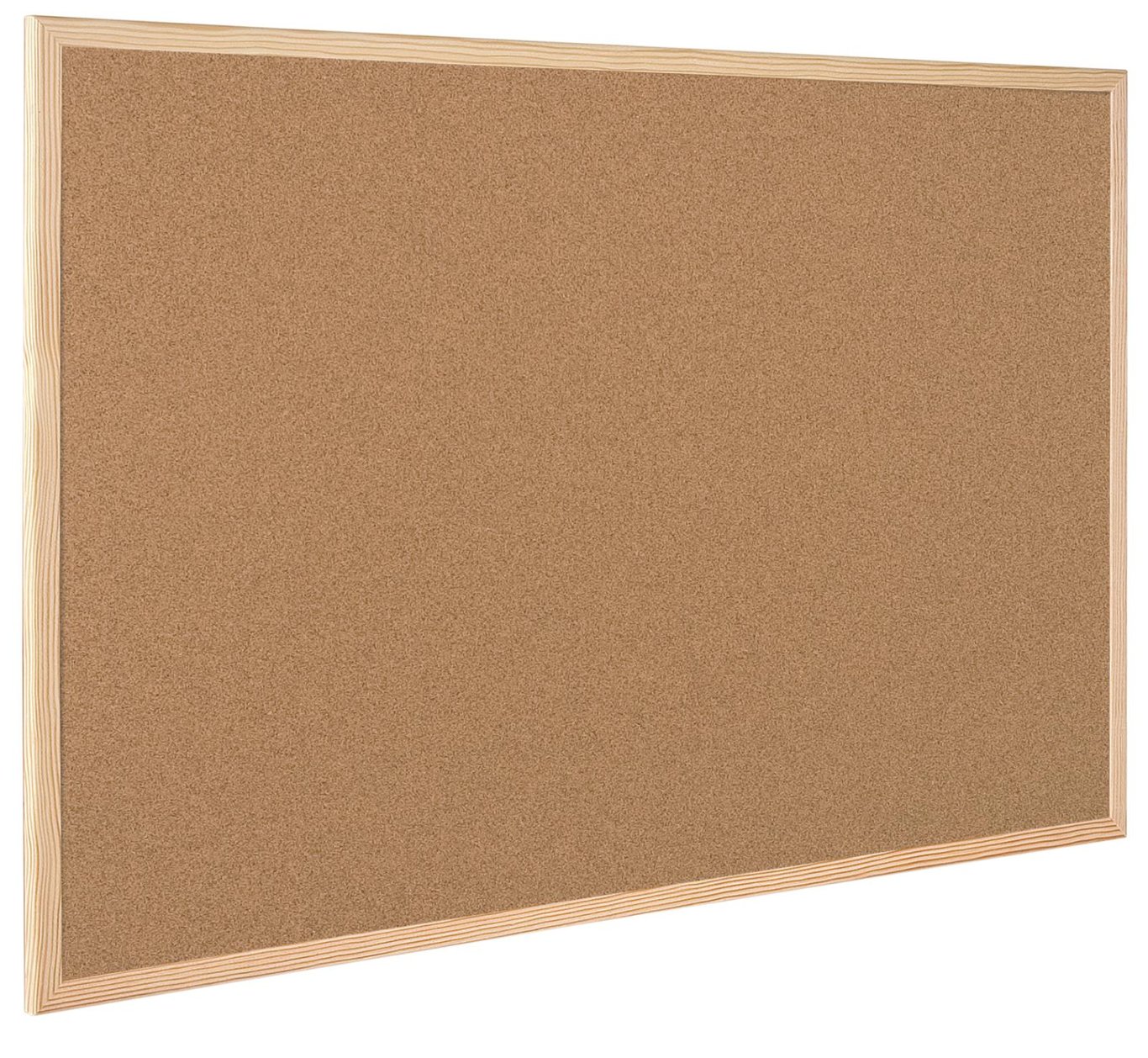 Kork anslagstavla 90x60cm för kontor eller hem, ram i trä