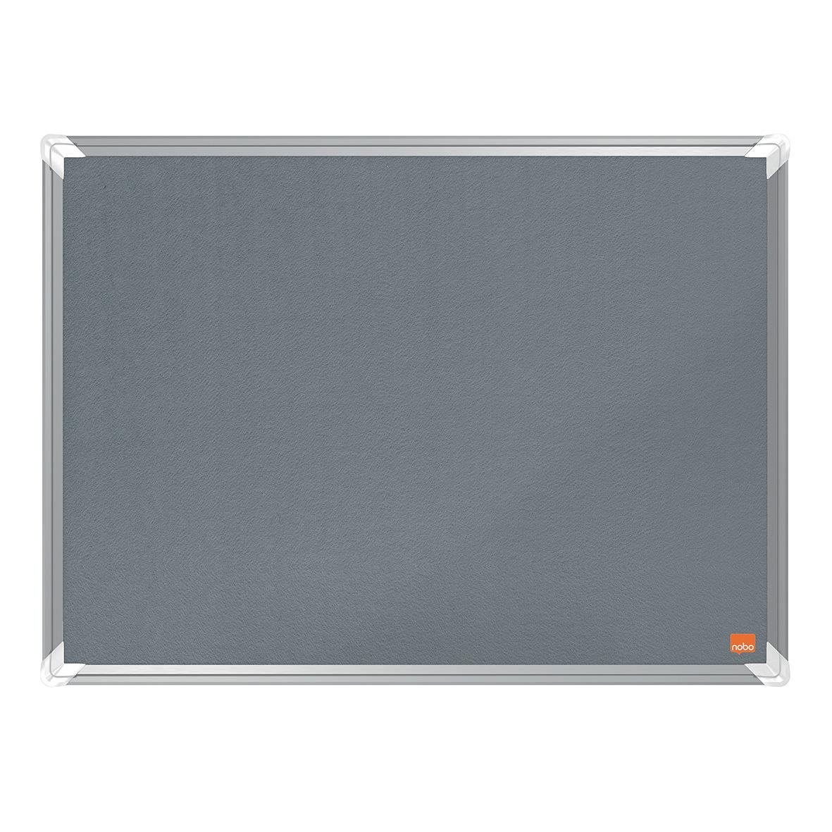 Anslagstavla Nobo Premium Plus Filt 60x45cm med grå filt och vit ram
