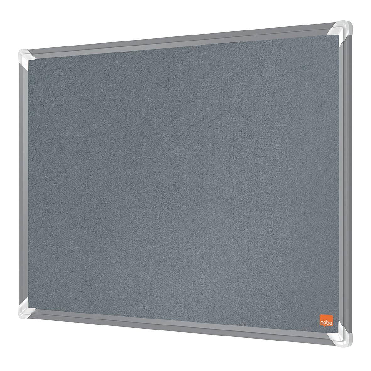 Anslagstavla Nobo Premium Plus Filt 60x45cm med grå filt och vit ram