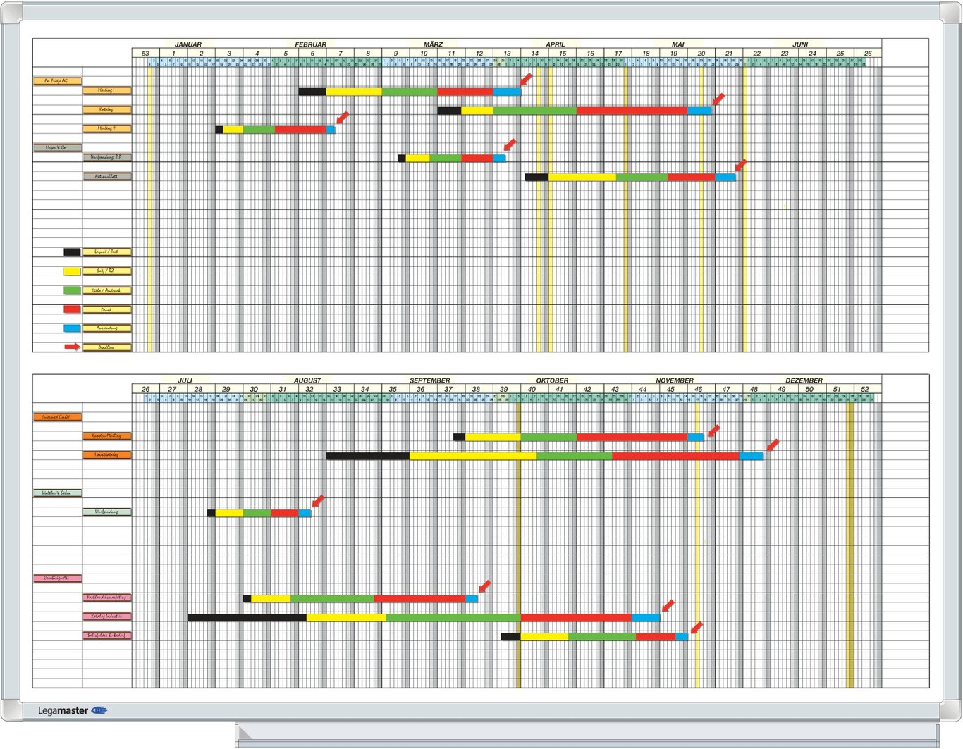 Planeringstavla Legamaster Årsplan 90x120 mm 75070009_1