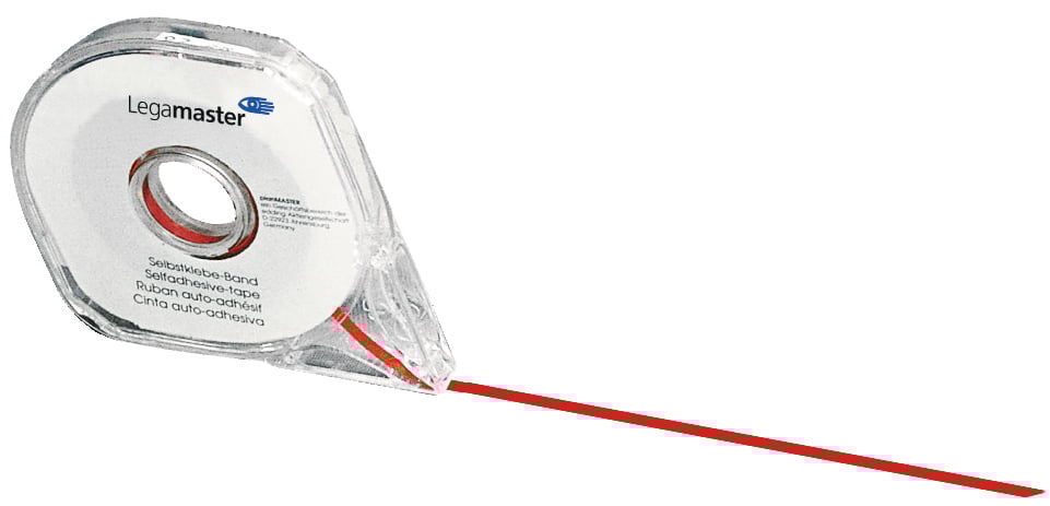 Rött uppdelningsband från Legamaster, 2,5mm brett och 16m långt