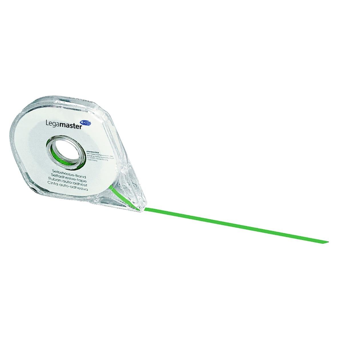 Grönt uppdelningsband Legamaster 2.5mmx16m i plastbehållare