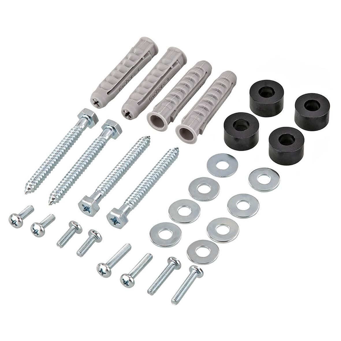 Tak- och väggfäste för projektor max 15kg i vitt med skruvar och distanser