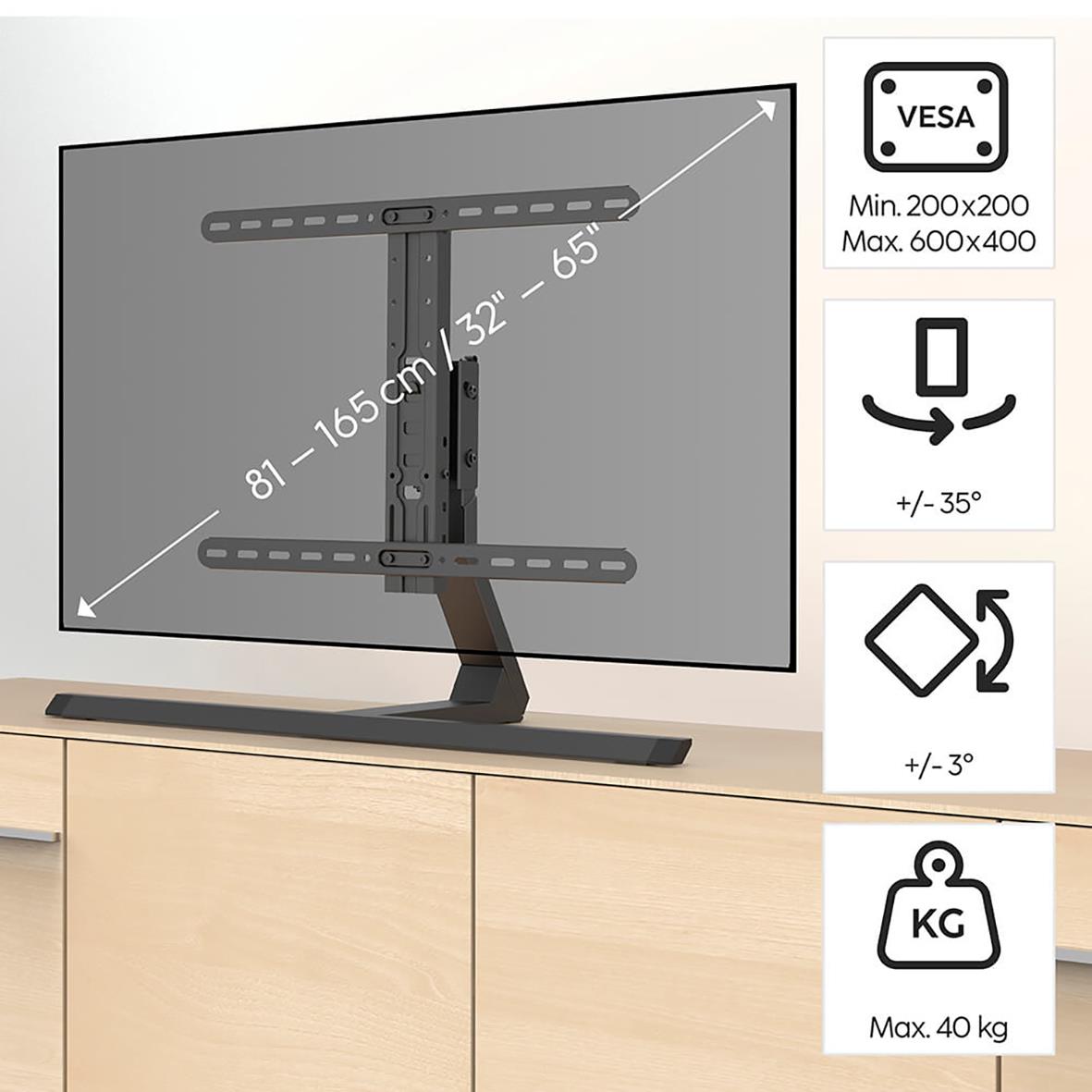 TV-Stativ Hama Vesa Upp till 65" Låg 75080006_8