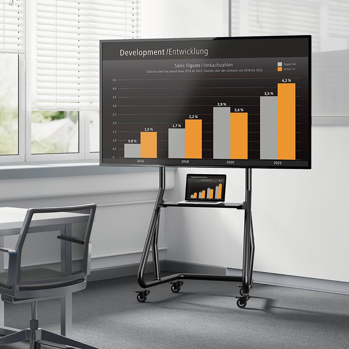 TV-Stativ Hama Trolley Med Hjul Upp till 100" 75080008_2