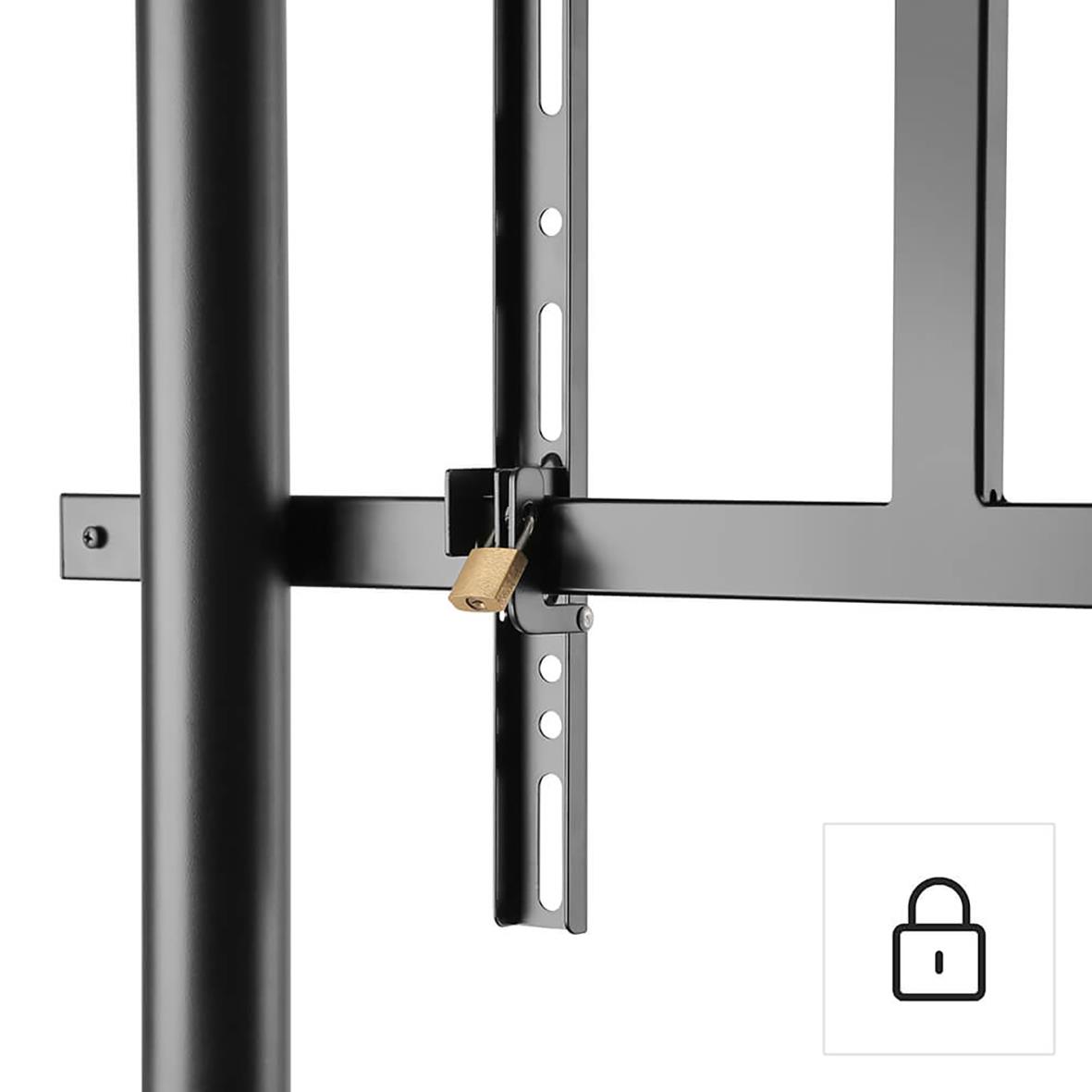 TV-stativ Hama Trolley med hjul för skärmar upp till 100 tum