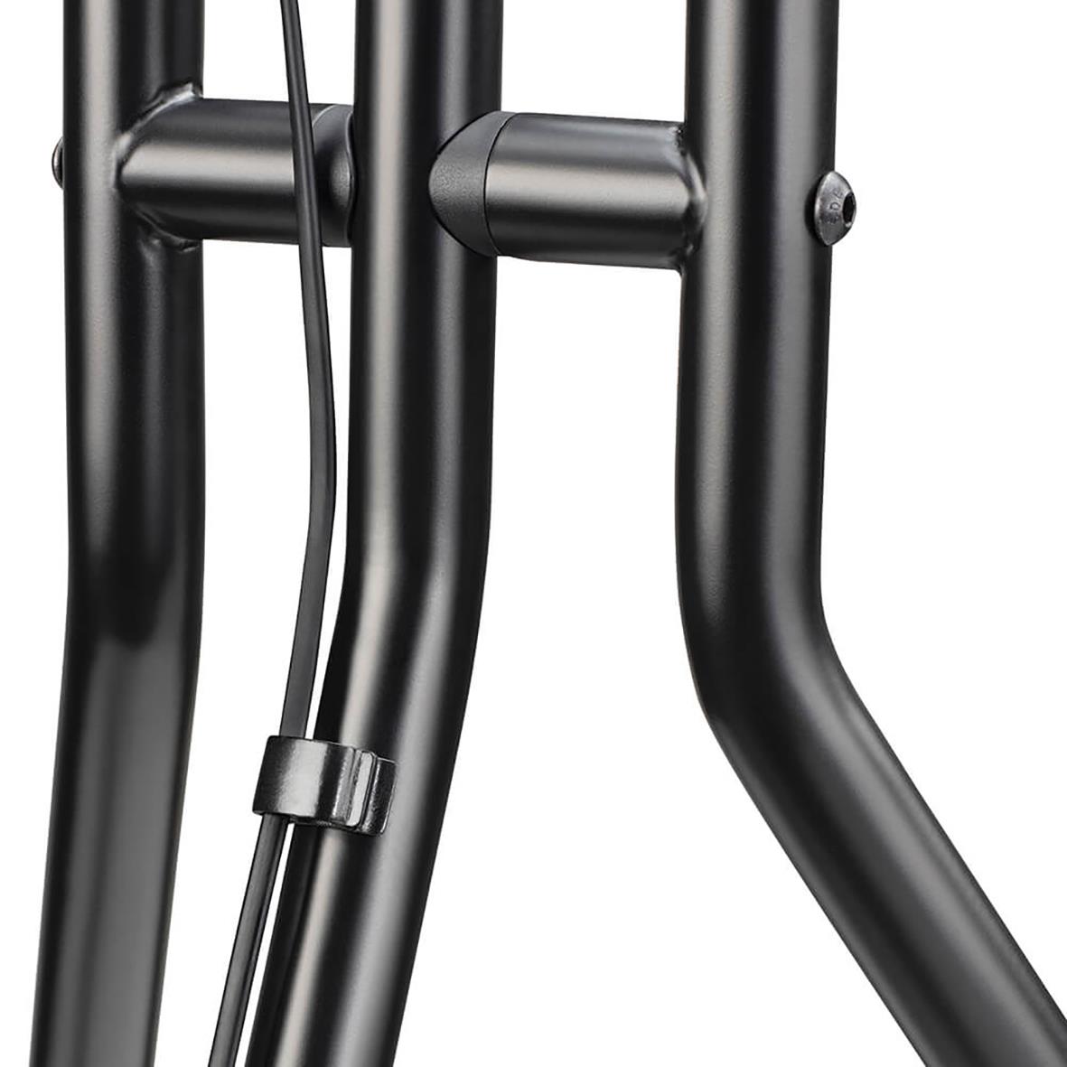 Svart TV-stativ för golv, passar upp till 75 tum, robust design