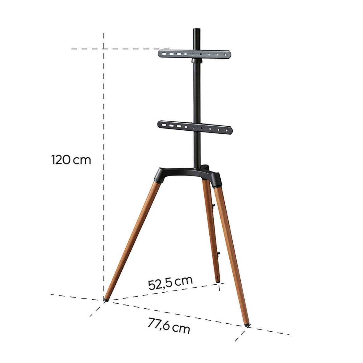 TV-Stativ Hama Golv Staflidesign Upp till 65" Bokträ 75080012_7