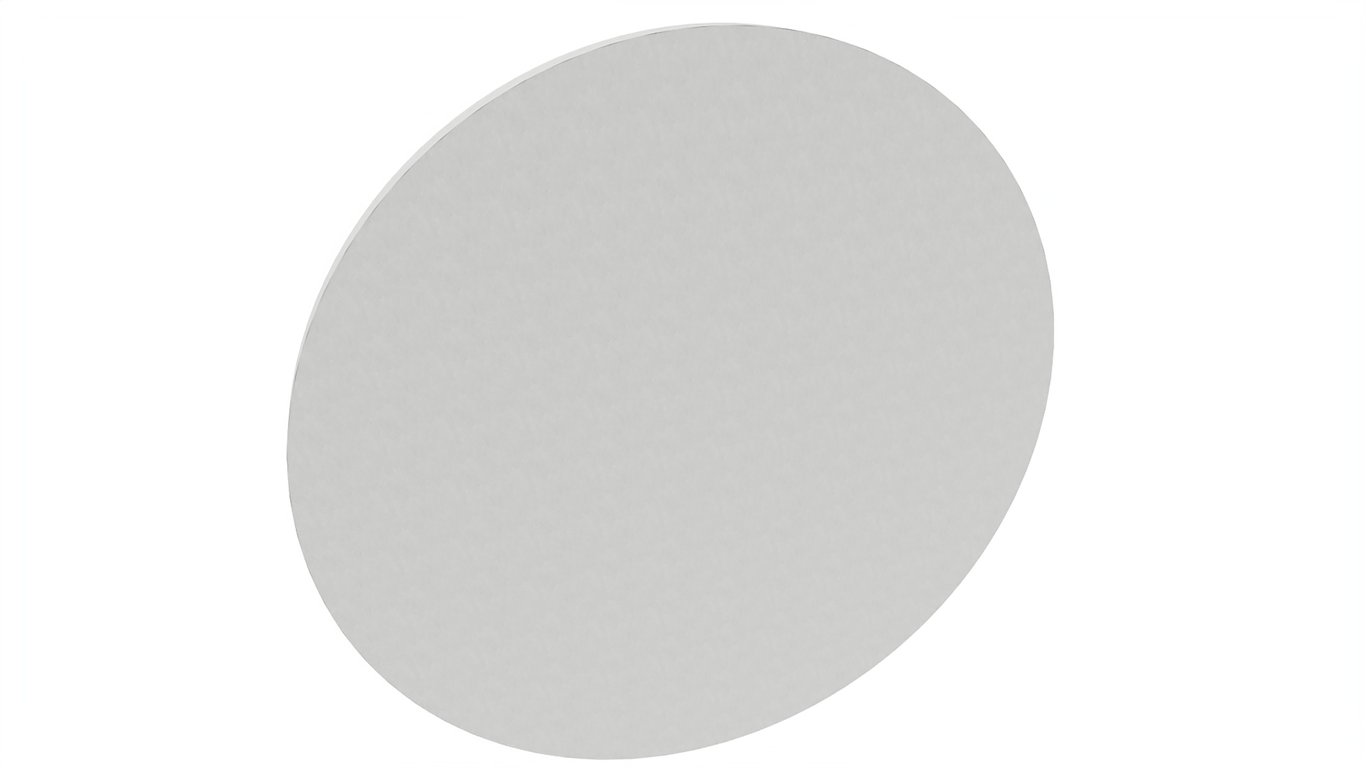 Vit rund ljudabsorberande väggpanel EcoSund Cirkel med diameter 1400 mm