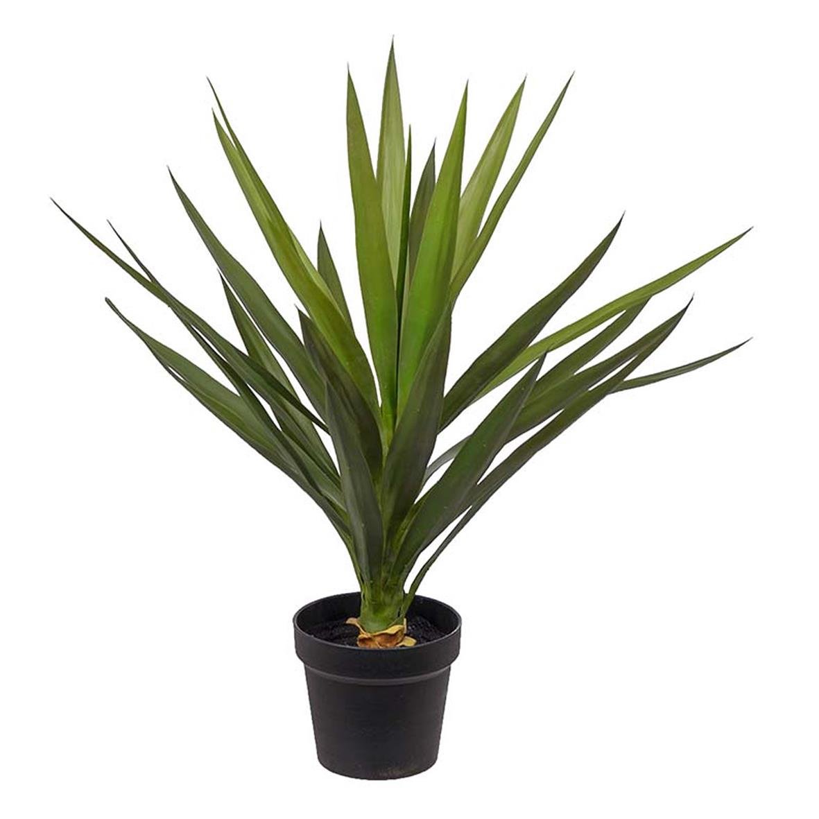 Konstgjord Yuccapalm växt 700mm hög i svart kruka