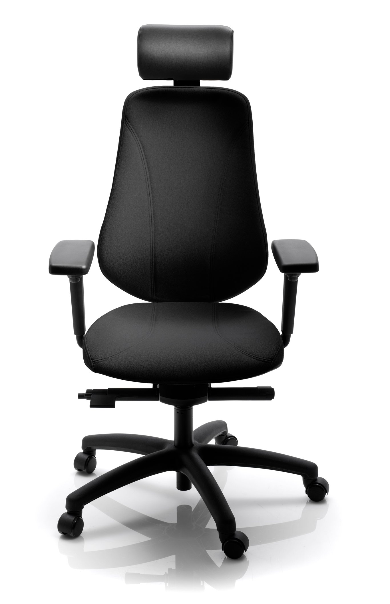 Svart kontorsstol Lanab Surf High Synkron med justerbar nackstöd och armstöd