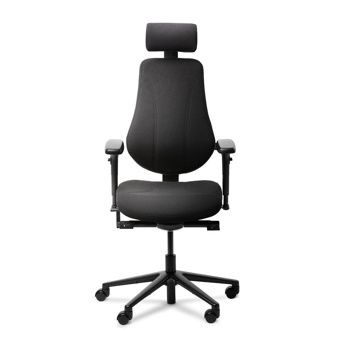 Svart kontorsstol Lanab Surf High med justerbar nackstöd och armstöd