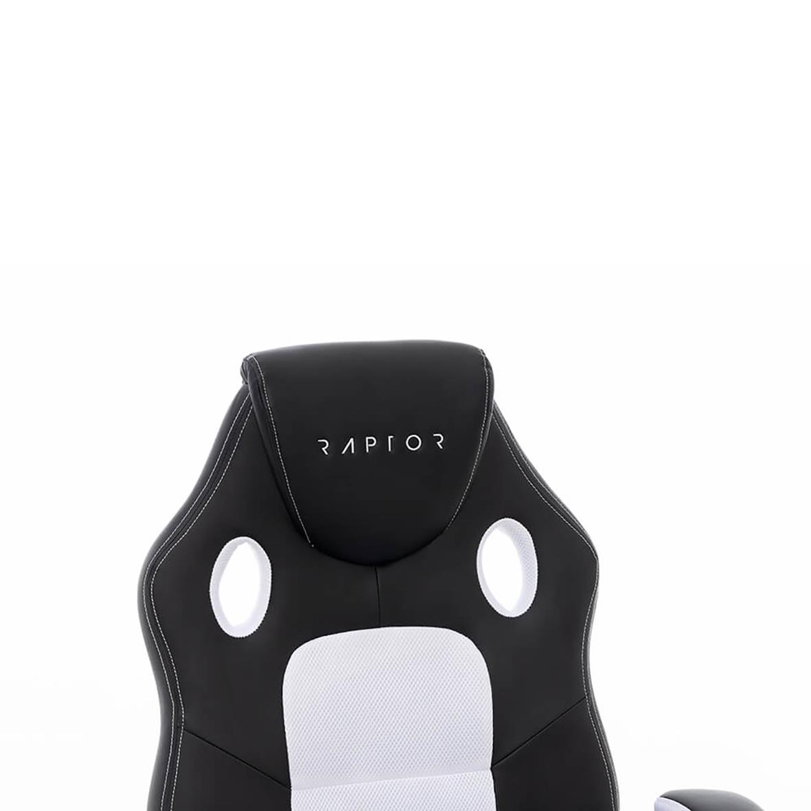Gamingstol Raptor GS-40 Kompact Svart/Vit 76010838_5