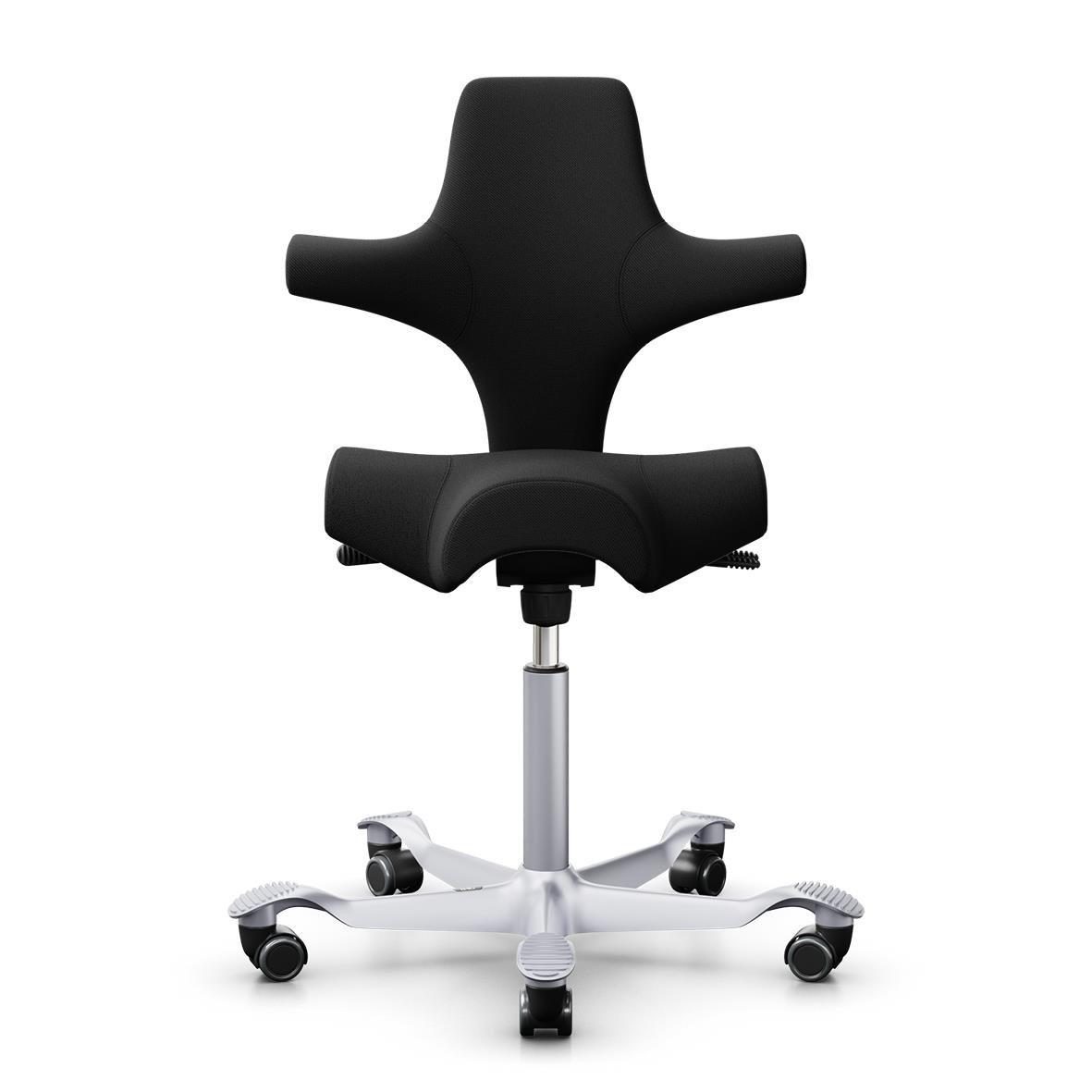 Svart kontorsstol HÅG Capisco 8106 med justerbar höjd och hjul