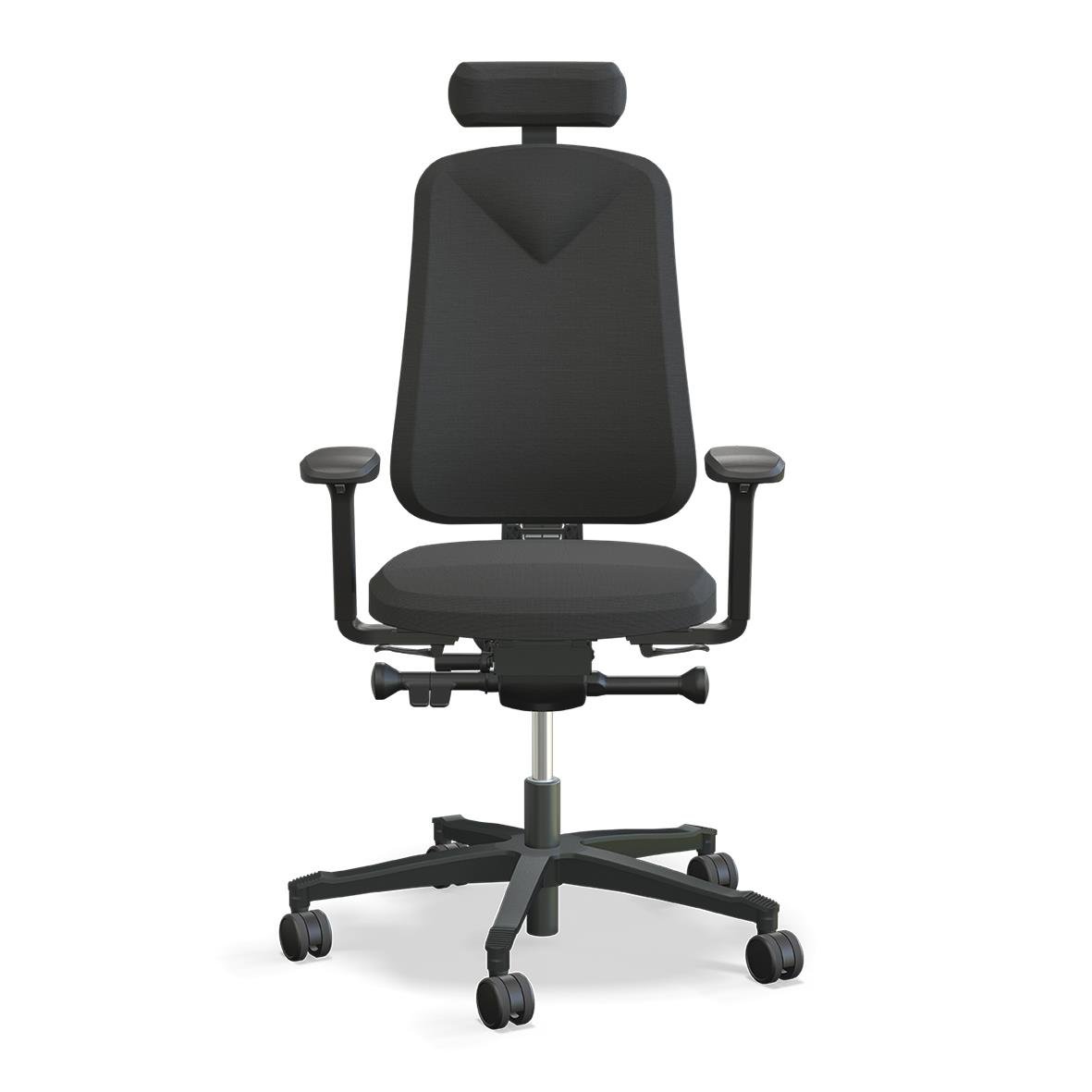 Kontorsstol Höganäs 280 med nackstöd i konstläder svart