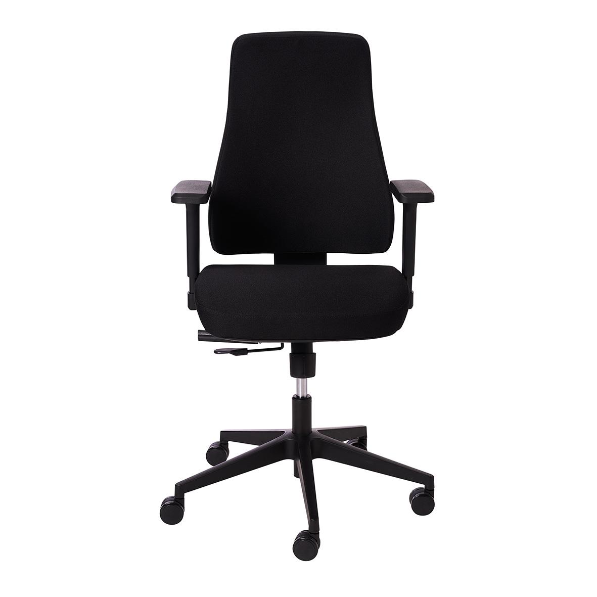 Svart kontorsstol Sun-Flex Officechair MB med armstöd och hjul