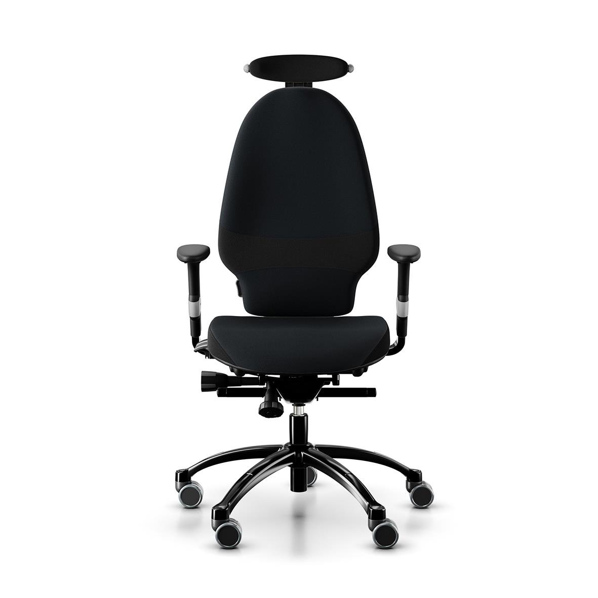 Svart kontorsstol RH Extend 120 Uni med justerbara armstöd och nackstöd