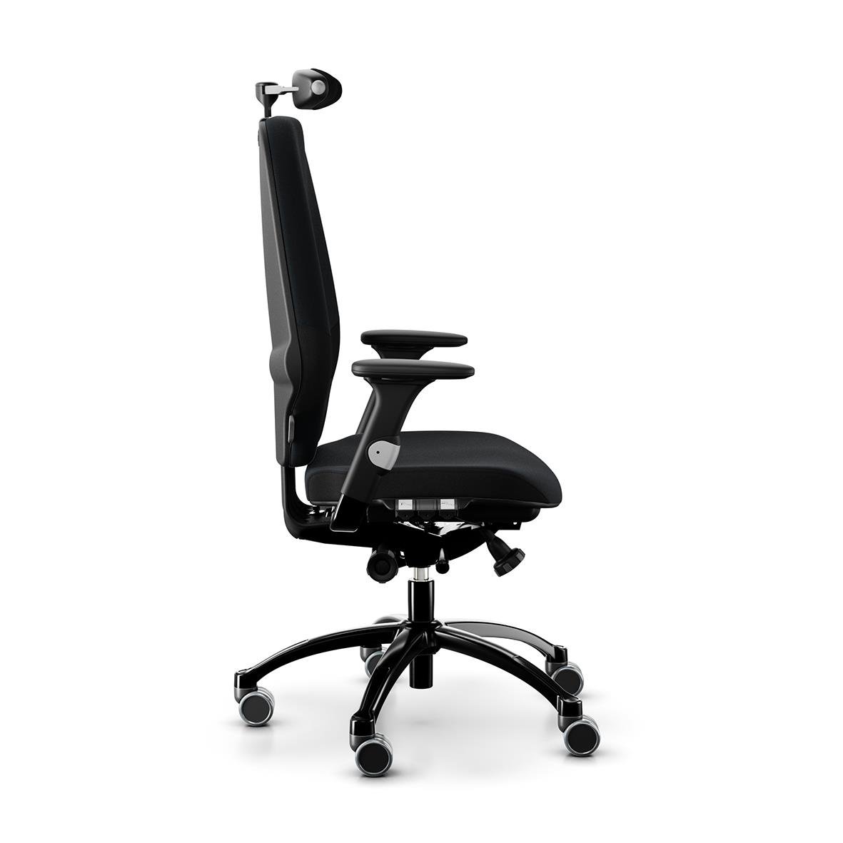 Svart kontorsstol RH Extend 120 Uni med justerbar rygg och armstöd