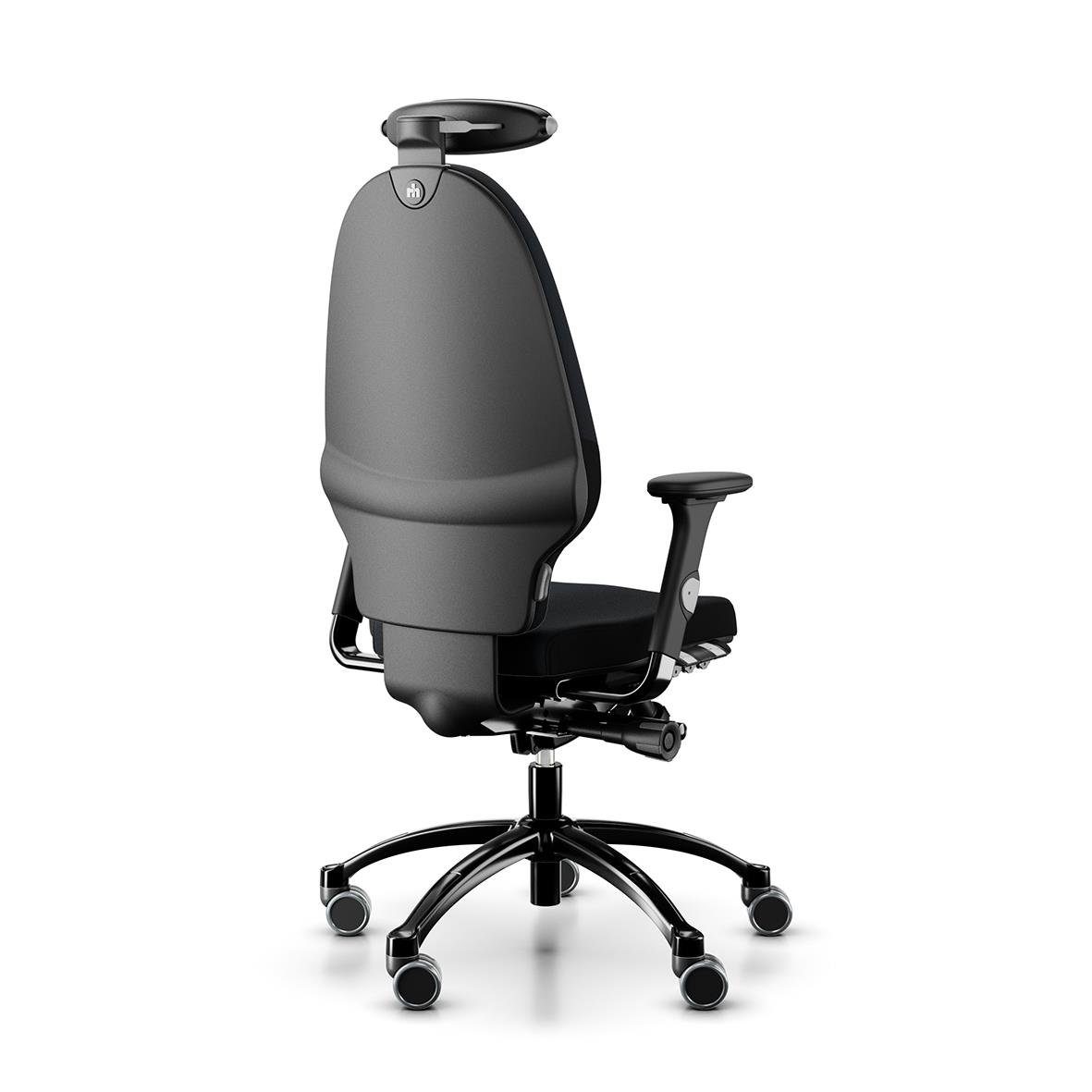 Svart kontorsstol RH Extend 120 Uni med justerbar rygg och hjul