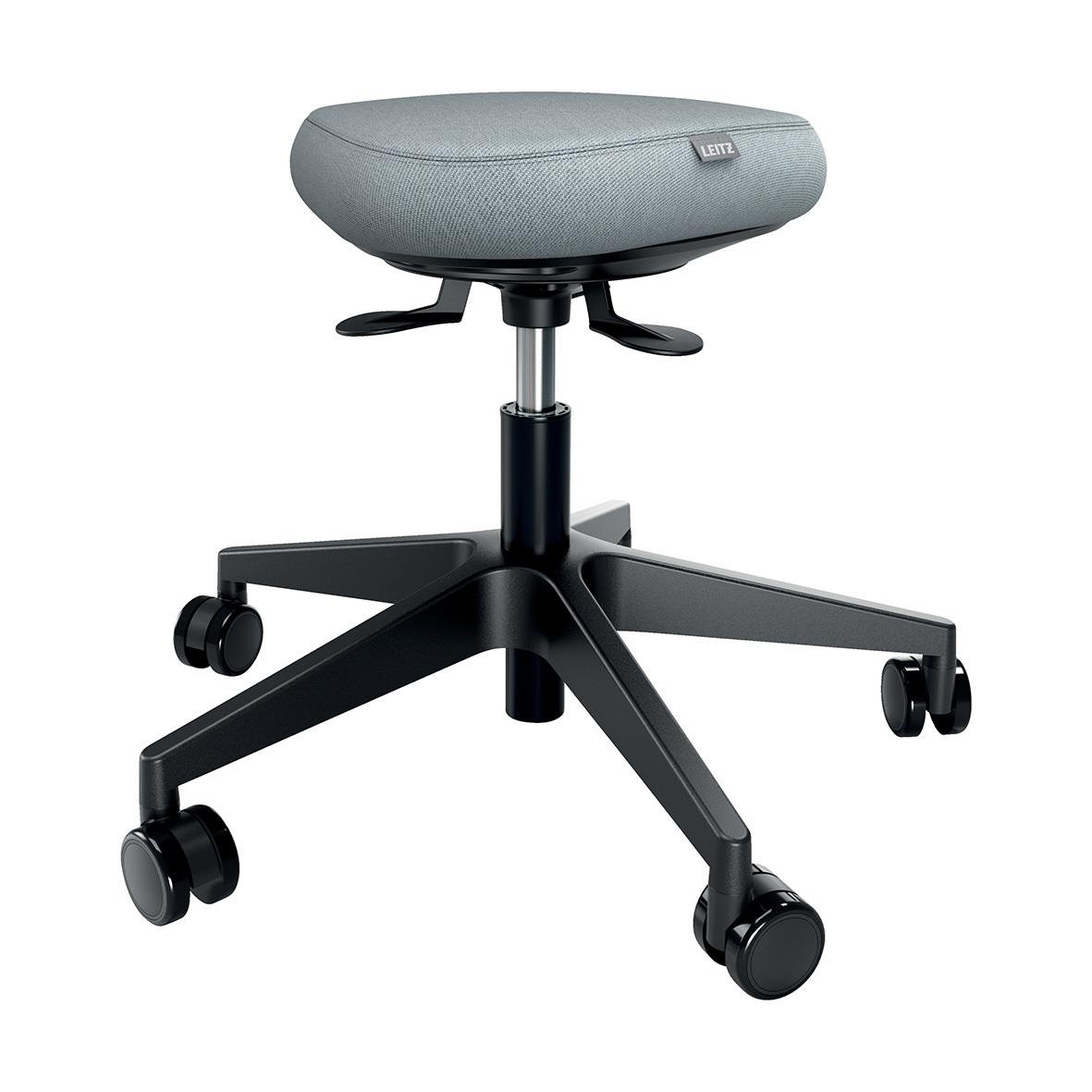 Svart sittpall med hjul och justerbar höjd från Leitz Ergo Active