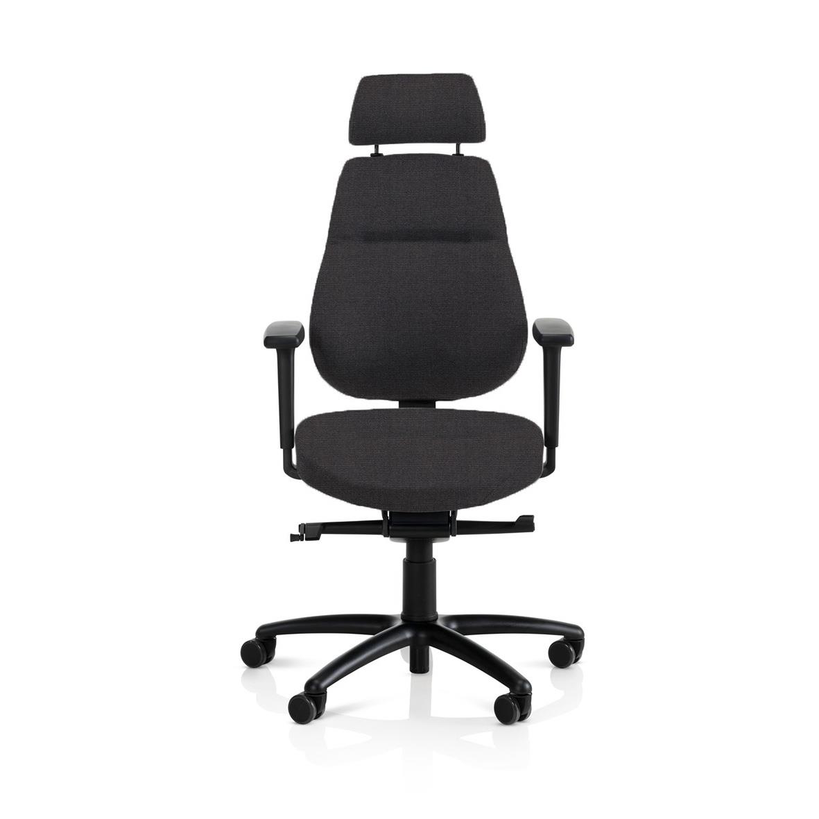 Svart kontorsstol Be-Ge Frapett Sverige 820 med justerbar höjd och ryggstöd