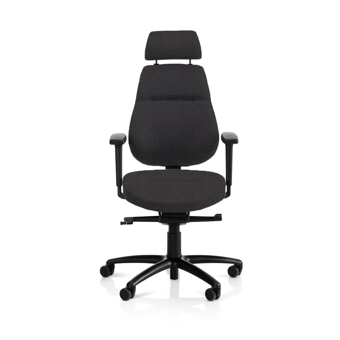 Svart kontorsstol Be-Ge Frapett Sverige 820 med justerbar höjd och ryggstöd