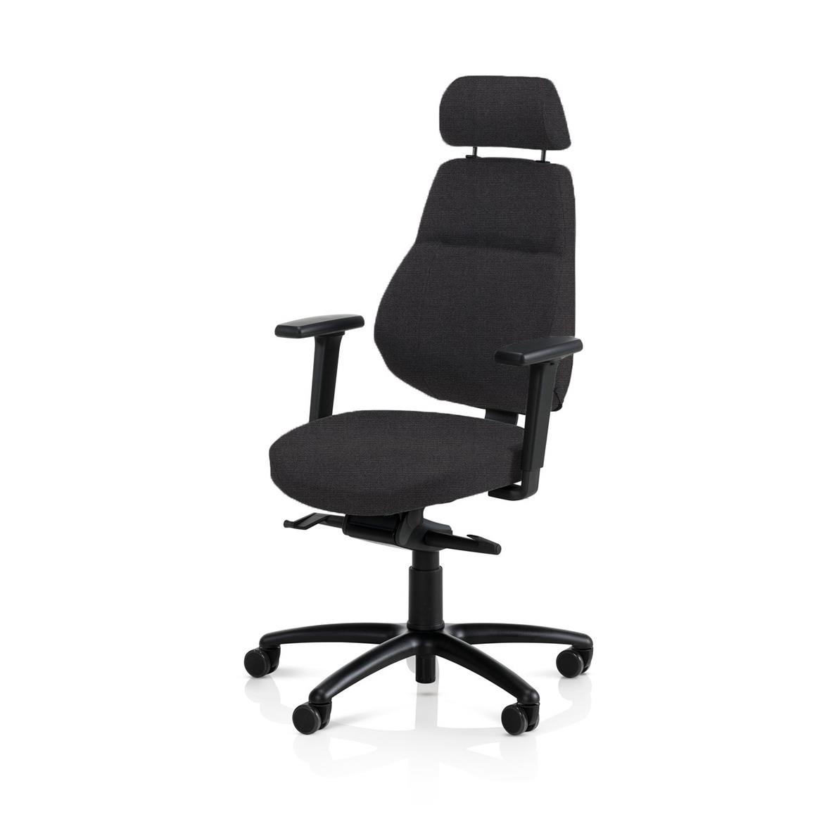 Svart kontorsstol Be-Ge Frapett Sverige 820 med justerbar höjd och ryggstöd