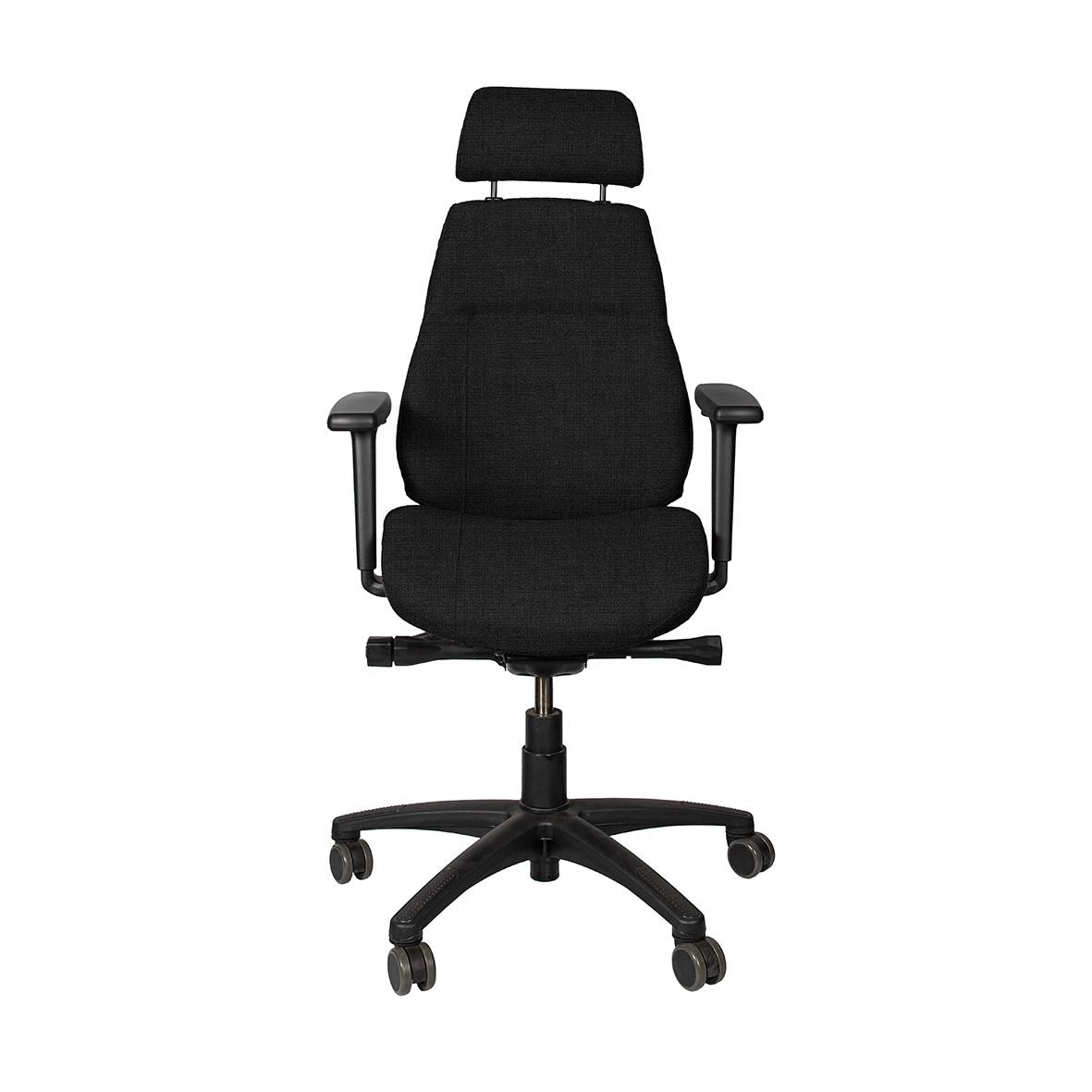 Svart kontorsstol Be-Ge Frapett SverigeStolen 818 med justerbar ryggstöd och hjul