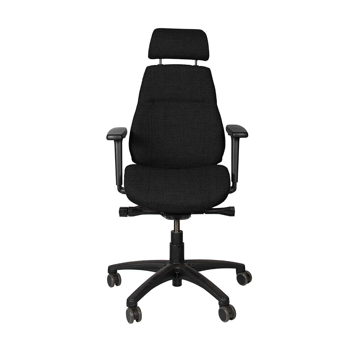 Svart kontorsstol Be-Ge Frapett SverigeStolen 818 med justerbar ryggstöd och hjul