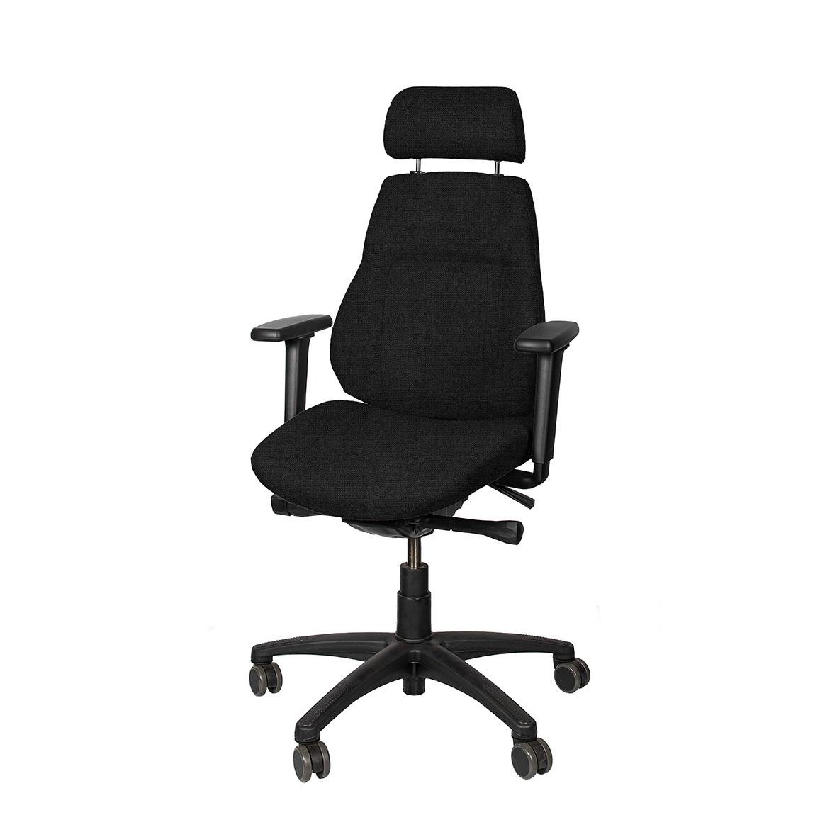 Svart kontorsstol Be-Ge Frapett Sverige 818 med justerbar höjd och ryggstöd