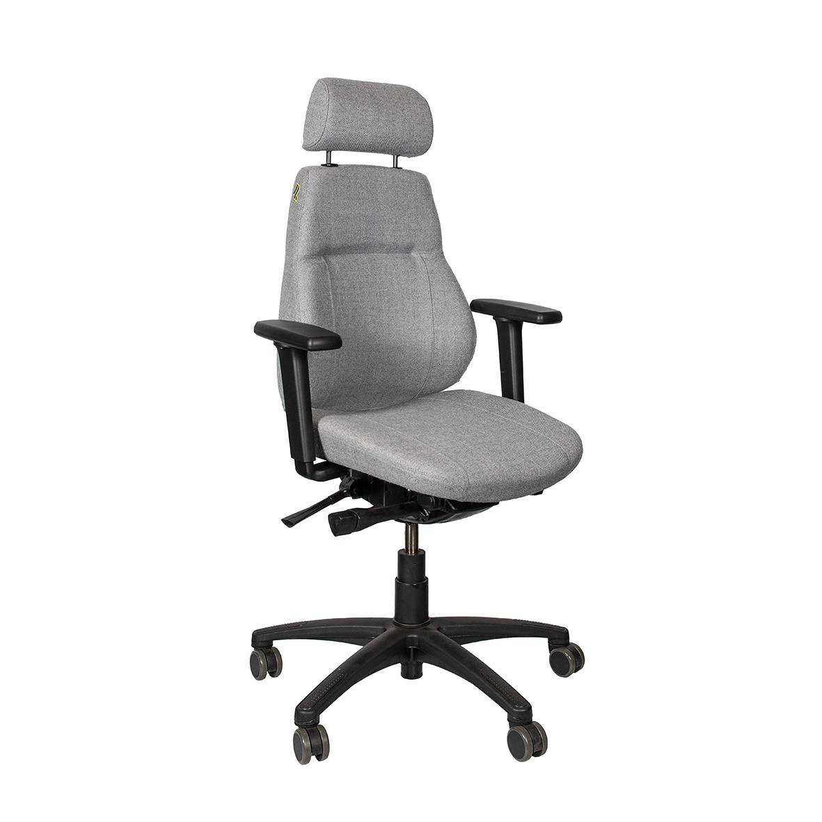 Kontorsstol Be-Ge Frapett Sverige 818 grå med justerbar höjd och hjul