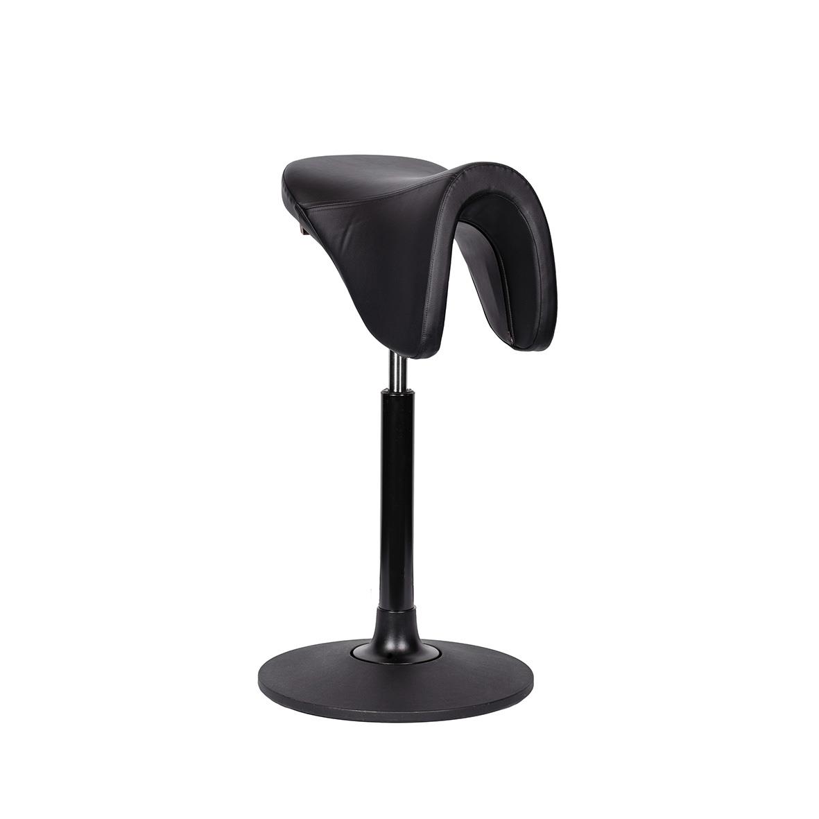 Svart sadelstol Be-Ge Frapett 7001 med balansfot