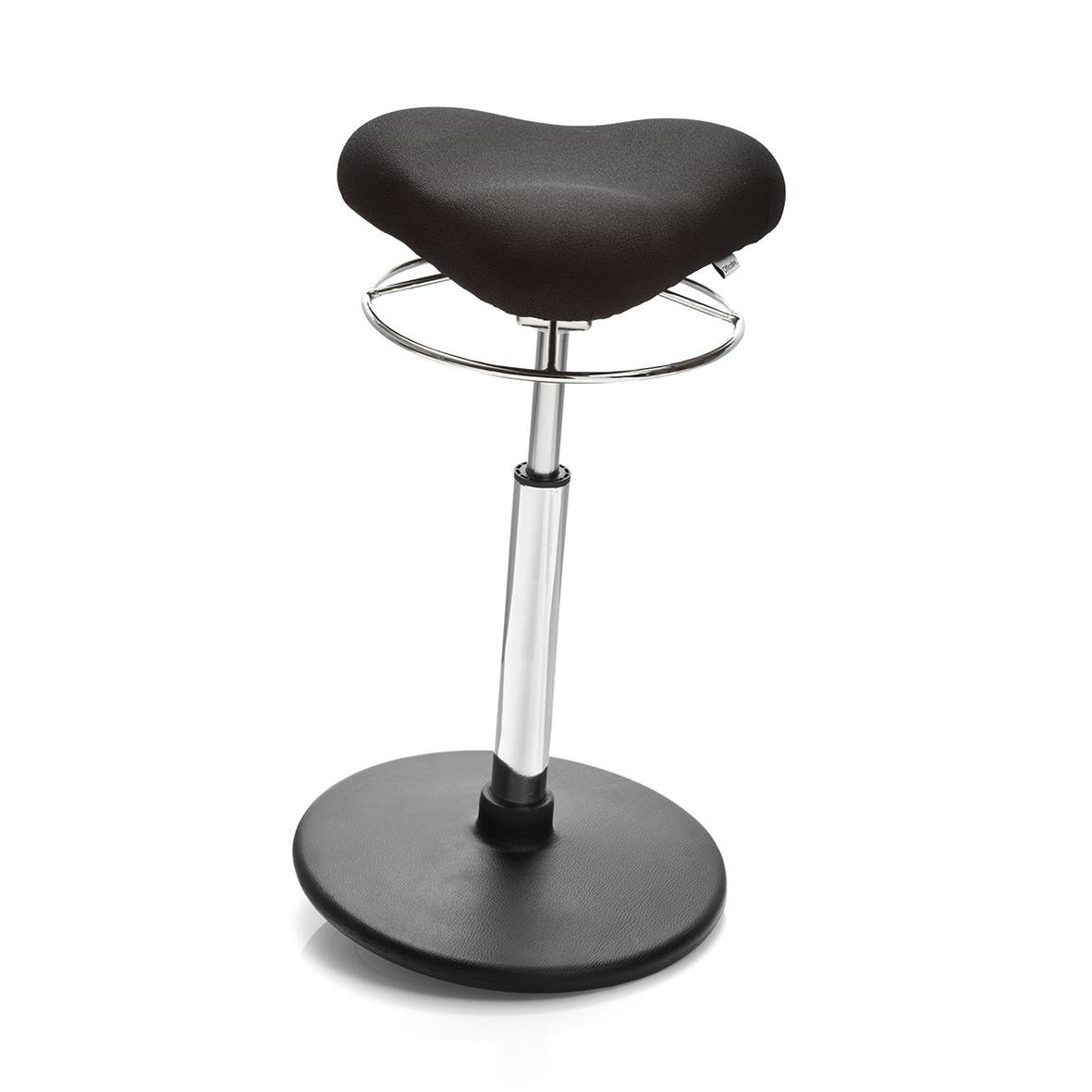 Svart sadelstol Lanab Point med rund bas och justerbar höjd