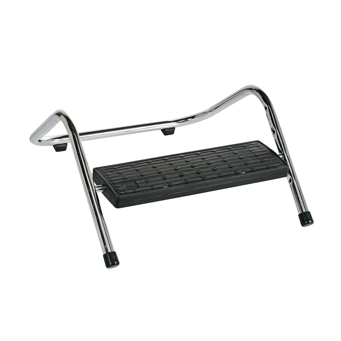 Fotstöd Footeeze Krom med svart plattform och kromram