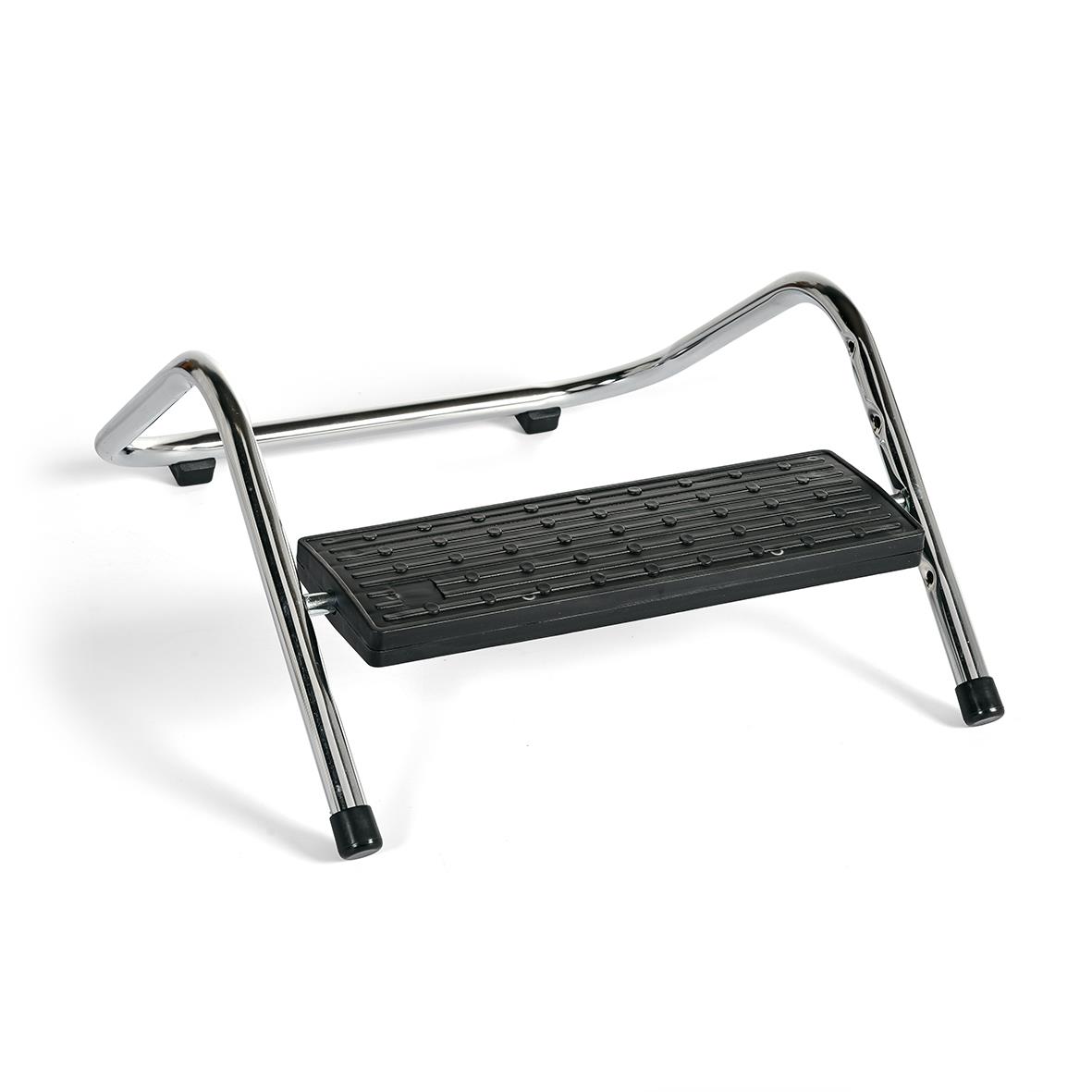 Fotstöd Footeeze Krom med svart plattform och kromram