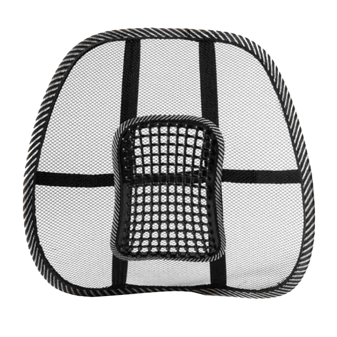 Svankstöd från Svenska Posture i svart och vitt med nätstruktur och ram