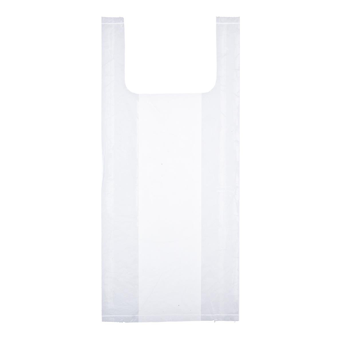 Transparent plastpåse med knythandtag i LDPE, 7 kg, enkel design