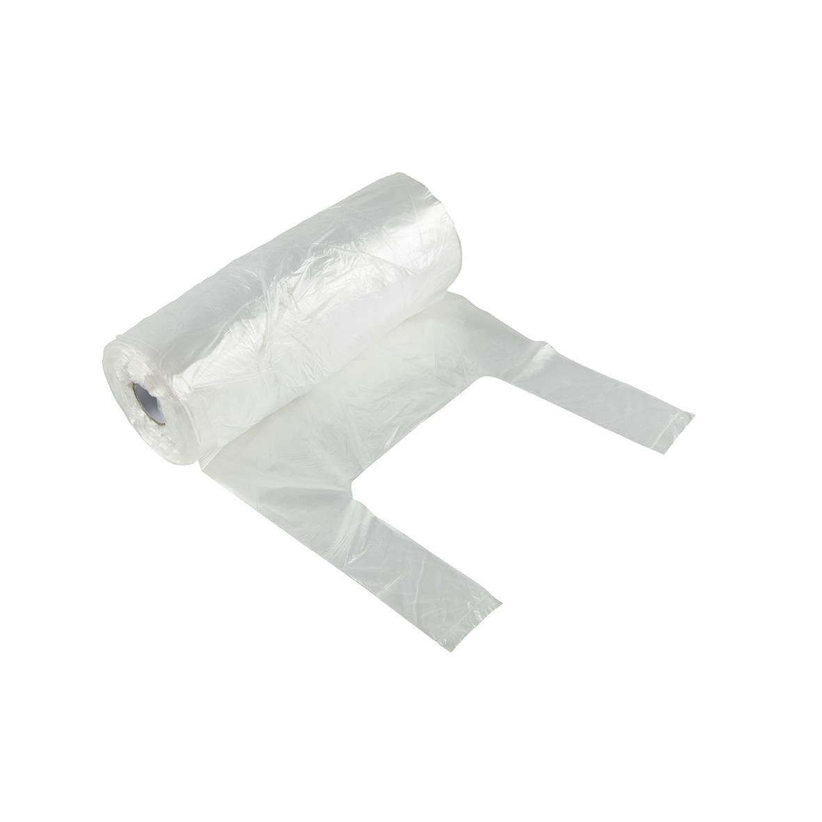 Fruktpåse med knythandtag i HDPE, 7 kg, 9 my, transparent