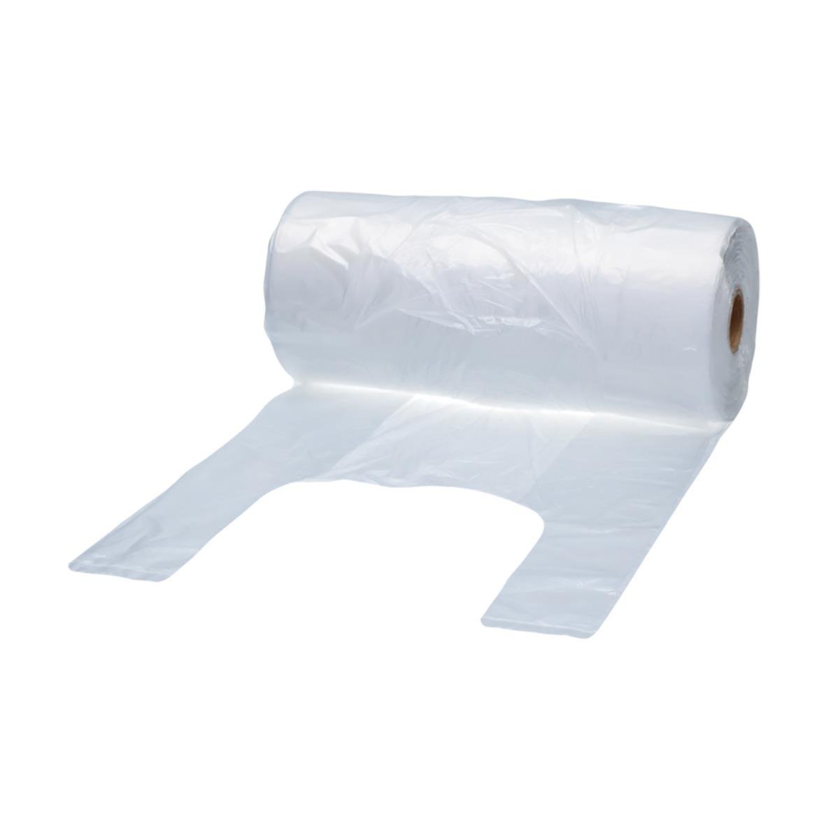 Rullande plastfolie som är delvis utbredd