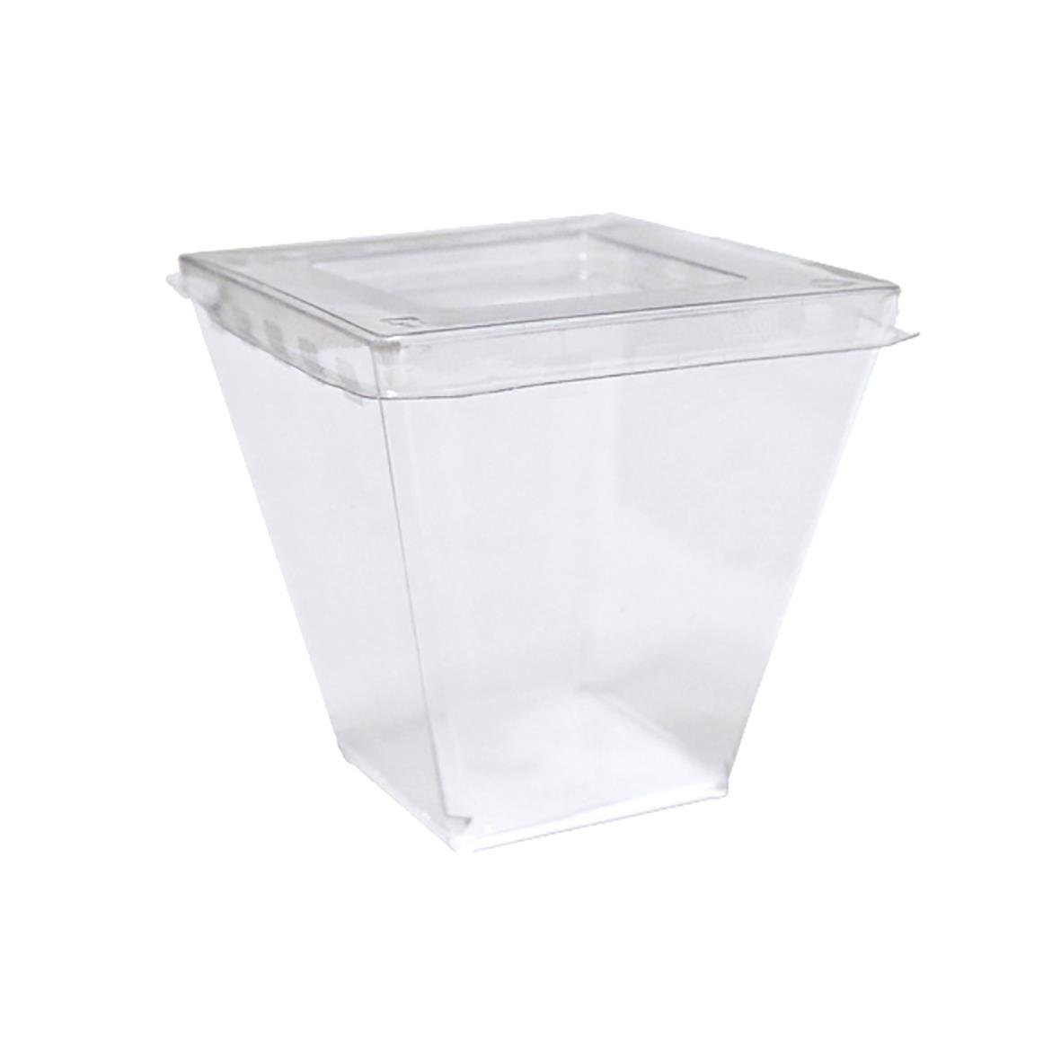 Klar plastbägare Victoria PS 72x72x72mm 210ml